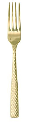 Fortessa 1.9B.102.FC.002 Lucca Tischgabel facettiert Tafelgabel, Edelstahl, Gebürstetes Gold