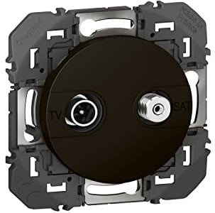 Legrand - Prise TV-SAT étoile blindée dooxie finition noir - emballage blister