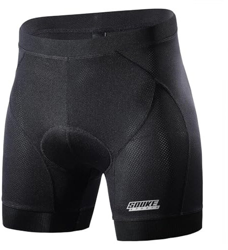 Souke Sports Men's Cycling Underwear 4D Padded Breathable Bike Undershort Shorts Anti-Slip Design