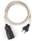 5m Plug-In Lampe LEINEN, Textilkabel mit Lampenfassung aus Thermoplast (Glattmantel) mit Schalter und Eurostecker