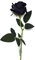AFS Single Stem Velvet Touch Artificial Roses Wedding Bouquet Vase Flowers (Black)