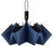 CUBY Sommer Kompakter Faltbarer Taschenschirme Regenschirm Sturmfest, Winddichter Regendicht UV Umbrella, Auto Öffnen/Schließen Faltschirm für Reisen Business (Marineblau)