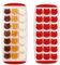 Bandeja para cubitos de hielo, caramelos, chocolate, molde para hielo, fácil liberación, libre de BPA, 2 unidades, apto para lavaplatos, color rojo