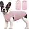Hjumarayan Hundepullover Kleine Hunde - Hundeshirt Dünn Hunde Pullover Sonnenschutz Tshirt Elastisch Hundepulli Gestreifte Shirt Pullis für Chihuahua Yorkshire Terrier (Rosa S)