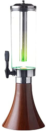 Boyuan Dispensador de Torre de Cerveza de 2.5 l, dispensador de Bebidas con Tubo de Hielo de Acero Inoxidable extraíble y Reutilizable y Luces LED, hogar de la Barra de Fiestas,B
