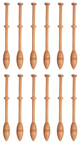 windyday Navette de Tissage de Bois 12 pièces, Bobine de Couture, Navette de frivolité en Dentelle, bobines de Dentelle, Fournitures de Fabrication de fusepour l'artisanat Suspendu au