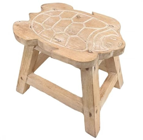 Coco Papaya Tavolino porta piante in legno, motivo: tartaruga 30 cm