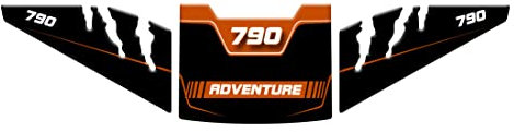 PROTEZIONI LATERALI E PARASERBATOIO RESINATO ADESIVO EFFETTO 3D, COMPATIBILE CON KTM ADVENTURE 790 (Arancione v2)