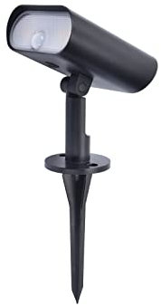 Solar Erdspießleuchte Ginbo,Smart Home Gartenstrahler m.Bewegungsmelder,dimmbare Bodenleuchte aus Aluminium in Schwarz,App-Steuerung,kompatibel mit Alexa/Google,einstellbare Lichtfarbe,RGB,m.Erdspieß