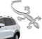 JINGLING Gecko-Autoaufkleber | Wasserdichter Auto-Metall-LKW-Aufkleber,Handgefertigte Glas- und Metall-Gecko-Wandkunst für den Terrassenzaun, Auto-Aufkleber, Auto-Styling-Zubehör