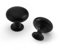Probrico 5 Pièces Bouton de Meuble, Tiroir de Poignée avec 2 Vis de Taille, Noir Meuble Poignées, Poignées de Tiroir Rondes, Boutons de Porte pour Cuisine, Bureau, Chambre, Placard (30mm)