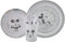 Disney Mickey 5pc Melamine Set: Dinner Plate, Side Plate, Fork, Spoon and Cup