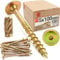 Lun Fix Vis à bois TX40 5.0x100 mm 100 pièces | fixation terrasse | charpente | toiture | tête large torx | acier zingué | filetage partiel | panneaux agglomérés | cloison | lunfix