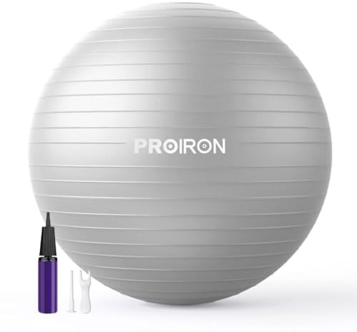 PROIRON Gymnastikball Pezziball Sitzball Trainingsball Fitnessball & Balance für Core-Training mit Pumpe Anti Burst Pilates Ball Robuster für Erwachsene Büro Pezzibälle Gymnastikbälle