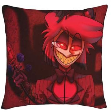 NOAFUNZO Hazbin Hotel Alastor Kissenbezug 3D Gedruckt Home Dekorativer Kissenbezug Wurfkissenbezug für Wohnzimmer Sofa Auto (Typ 6, 45 x 45 cm)