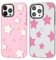 RUMDEY 2 Pack Cute Star Girls Woman Phone Case Aesthetic for Apple iPhone 11 Pro 5.8 inches, Silicone Soft Shockproof TPU 2 PCS Bumper Cover with Design for iPhone 7, Black & Clear