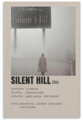 ijshndgn Silent Hill Poster, Vintage-Kunst-Cover, Raumdekoration, ästhetisch für Schlafzimmer, Wohnzimmer, Wände, ästhetisches Poster, 30 x 45 cm, ungerahmter Stil