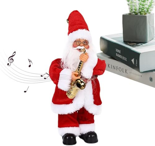 Tanzendes Weihnachtsmann-Spielzeug – Weihnachtsmann schüttelt den Kopf | Weihnachtsfigur, elektrisches Spielzeug, lustiger Sänger mit Brille, tanzendes Weihnachtsmann-Spielzeug – Weihnachtsmann bewegt