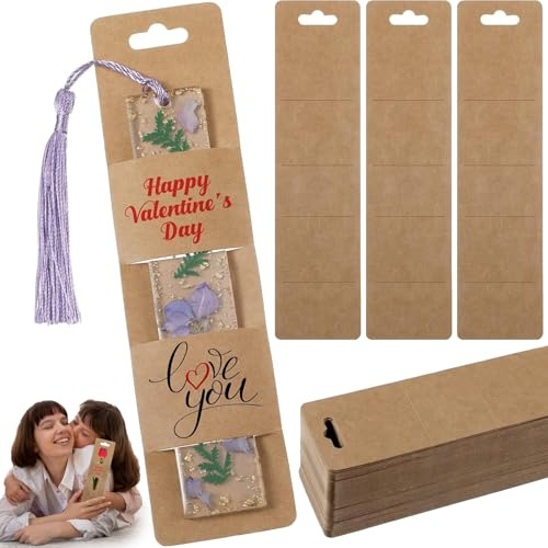 WUERKIYA Kraftpapier-Lesezeichen Kreativität entfalten mit unseren Kraftpapier Lesezeichen-Papier Sets – Personalisierte Geschenkanhänger zum Basteln und Verschenken