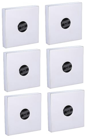 GLYYR Bocchetta per Massaggi Cromo Bocchette Laterali per la Doccia in Ottone Regolabile Getti Idromassaggio Doccia Rettangolare Ugello per Massaggi a Parete, 4.5x4.5cm