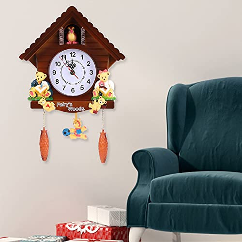 AKLOSIPY Vintage-Deko-Kuckucksuhr, Baumhaus, W-Uhrenkunst für die Inneneinrichtung – eine Vintage-Uhr mit Einzigartigem Design für W