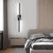 SENQIU Wandleuchte LED Innen, 80CM Schwarz Modern Wandlampe LED, 12W Lange Dekorative Wandleuchte für Wohnzimmer Schlafzimmer Flur Treppenhaus, Kaltweiß 6500K