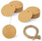 195pcs Etiquettes Cadeau Kraft, 6CM Étiquettes en Papier Kraft Rond, Etiquette Fait Main avec Ficelle pour Bricolage Emballage Cadeau de Noël, Mariage, Fête, Artisanat