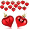 Valentinstag HerzOrnamente, 12pcs Rote Herz Kugeln, HerzDeko Valentinstag, HerzKugeln Klein, Ornamente Herz, Romantische Deko fürValentinstag, Hochzeiten und Hochzeitstage(2 Stile)