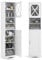 COSTWAY Badezimmerschrank schmal, Badschrank Hochschrank mit 5 verstellbaren Regalen & 2 Türen, Aufbewahrungsschrank Holz für Badezimmer, Wohnzimmer & Küche, 40 x 30 x 170,5 cm (Weiß)