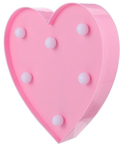 Housoutil -schreibtischleuchte Wiederverwendbare -lampe in Herzform Für Heimdekoration Nachtlicht Party Foto-requisite Hochzeitsdekoration Valentinstag