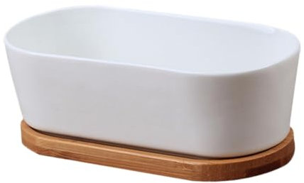 POPETPOP Maceta De Cerámica para Bonsái Jardinera Rectangular con Adecuada para Muro y Escritorio