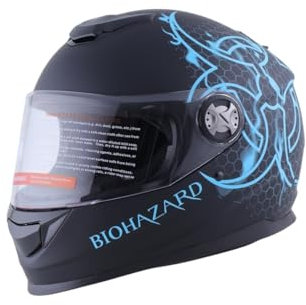 Kinder Integralhelm Bio-Hazard AHP – Motorradhelm für Kinder, ABS-Schale, robuster Kinderhelm für Downhill, Quad und Motocross, Teal (S)