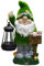 Nain de jardin solaire : adorable gnome à énergie solaire avec lampe de poche | Lumières de figurines de jardin décoratives, éclairage de sentier extérieur pour mariages, anniversaires, célébrations