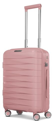 Franky Kabinen-Koffer für Damen und Herren | Kleiner Cabin-Trolley 36 x 20 x 55 cm aus hochwertigem, leichtem Polypropylen Material | Erweiterbar & TSA-Schloss| London Serie