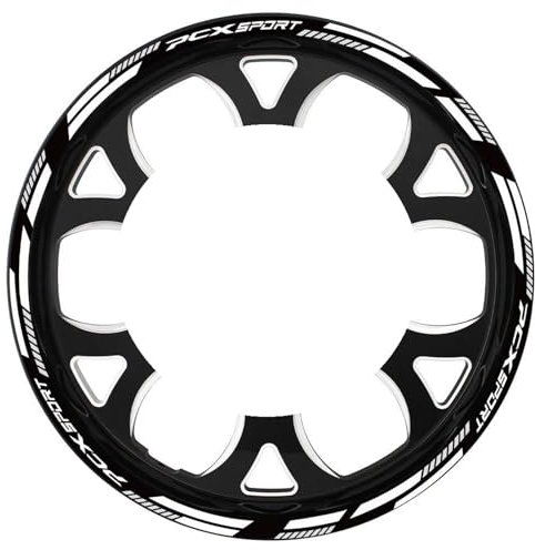 XWDPDNHHD Decalcomania Cerchione Adesivi per Moto, Adesivi Riflettenti per Cerchi per H&Onda PCX125, PCX 125, PCX150, PCX 150, Adesivi per Mozzi, Strisce per Cerchi(Bianco)