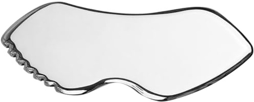 VICASKY Gesichts Guasha Werkzeug aus Edelstahl Kleines Kompaktes Gesichtsmassagegerät und Schabebrett Glatte Kanten Vielseitig für Gesicht und Körper Praktisch für Massage und