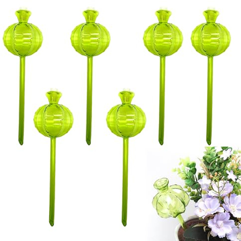 LIANCHEN 6 Stück Automatisches Bewässerungskugeln Faule Bewässerung Praktische Und Sichere Pflanzenbewäss Bewässerungskugel-Set für Zimmerpflanzen, Topfpflanzen und Garten, Kunststoffmaterial (Grün)