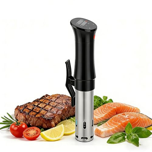 Sous Vide 1100W, Sous Vide Machine with 25-95℃ Temperature &1Min-100h Time Control, 4 Safety Protection, 3-Color Indicator Light, Thermal Immersion Circulator Water Bath
