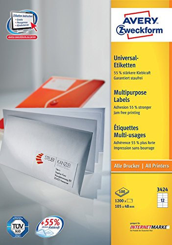 Avery 3424 Universal-Etikette (A4)