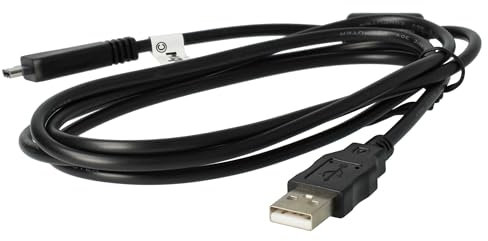 vhbw Câble de données USB compatible avec Sony Cybershot DSC-WX30, DSC-WX9, DSC-WX5, DSC-WX7 appareil photo, 150 cm