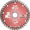 kwb CUT-FIX® Red-Line Diamanttrennscheibe ø 125 mm, mit gesintertem Turborand, 9 Nebenlöcher, hohe Lebensdauer, 22,23 mm Bohrung