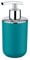 WENKO Seifenspender Brasil, nachfüllbarer Seifendosierer für Badezimmer und Küche, aus bruchsicherem Kunststoff, BPA-frei, Fassungsvermögen: 320 ml, 7,3 x 16,5 x 9 cm, Petrol