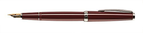 Cleo Skribent Patronen/Konverter-Füllhalter Classic Palladium, bordeaux, 14Kt Goldfeder: mittel (M)