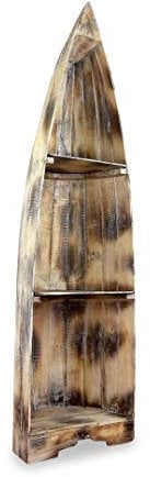 livasia Bootsregal, Standregal, Bücherregal, Holzregal, Badezimmerregal (Whitewash, Höhe 145cm)