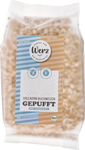 Werz Vollkorn-Buchweizen, gepufft, ungesüßt, glutenfrei, 4er pack (4 x 80g)