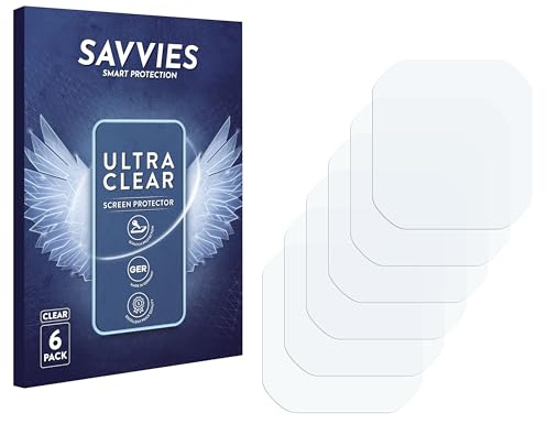 Savvies 6 Pack Screen Protector compatible with Garmin Edge 25 Protection Film Clear