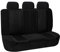 FH GROUP Sportsitzbezüge hinten Set - Universal passend für PKW, LKW & SUV (schwarz) FB070013