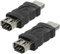 FastSun Firewire-Adapter, USB-Stecker auf FireWire IEEE 1394, 6-polige Buchse, 2 Stück