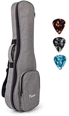 Kmise Gitarren-Ukulele-Tasche, 81,3 cm, Gigbag für Bariton-Ukulele, 6 Saiten, mit 3 Ukulele-Plektren