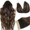 DOORES Haare Extension Bondings Haare Extension, Balayage Dunkel Braun to Chestnut Braun 40cm (16zoll) 50g 20pcs, Skin Weft Tape Extensions Remy Hair Tape